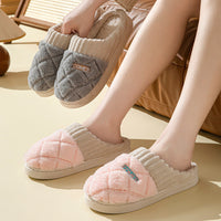Chaussons d'hiver unisexes peluche anti-dérapant Rombe - Elen