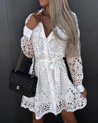 Hannah - Robe chemise à lacets