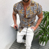 Chemise élégante à manches courtes premium pour hommes