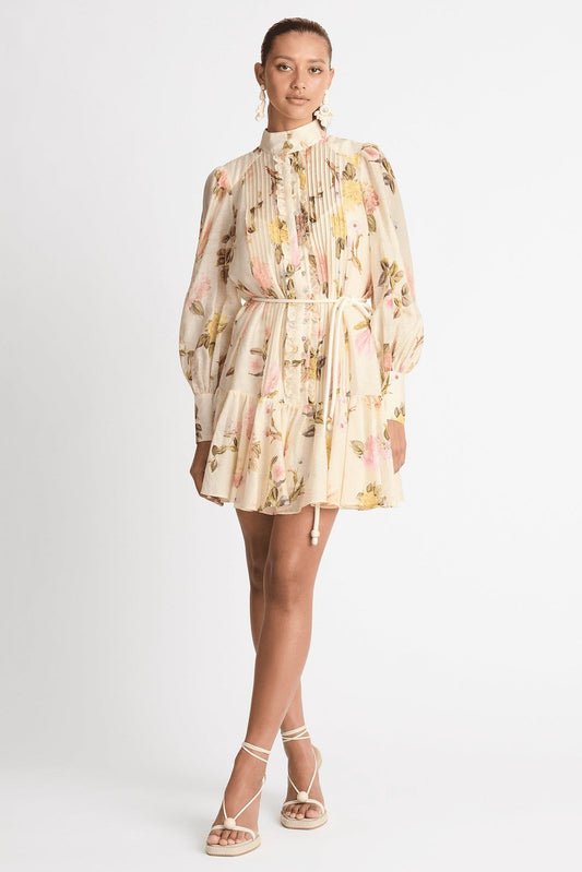 Mini robe chemise Jaidy avec dentelle
