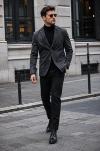 Veste en jean pour homme, effet délavé, détails usés, deux boutons - Ivar