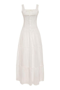 Anastasia - Robe longue semi-transparente à volants