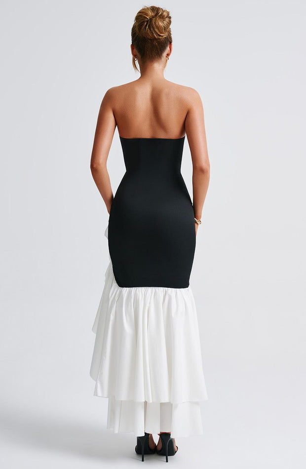 Darlene - Robe bustier élégante avec fente sur le côté
