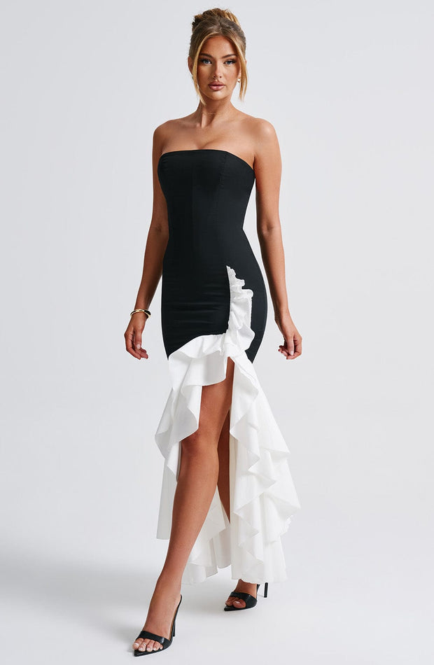 Darlene - Robe bustier élégante avec fente sur le côté