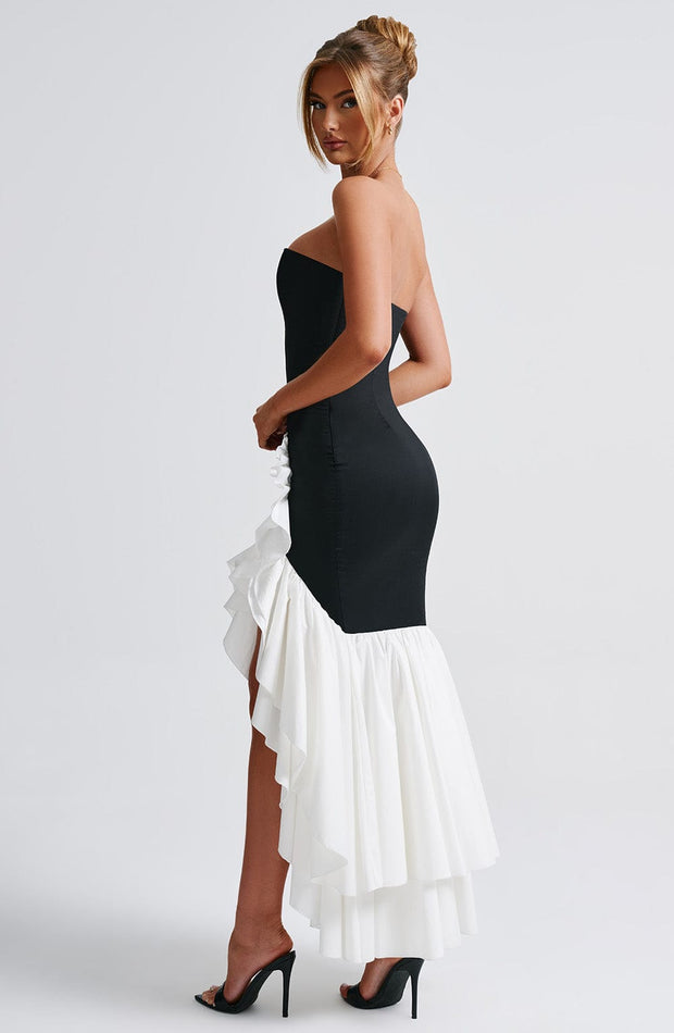 Darlene - Robe bustier élégante avec fente sur le côté