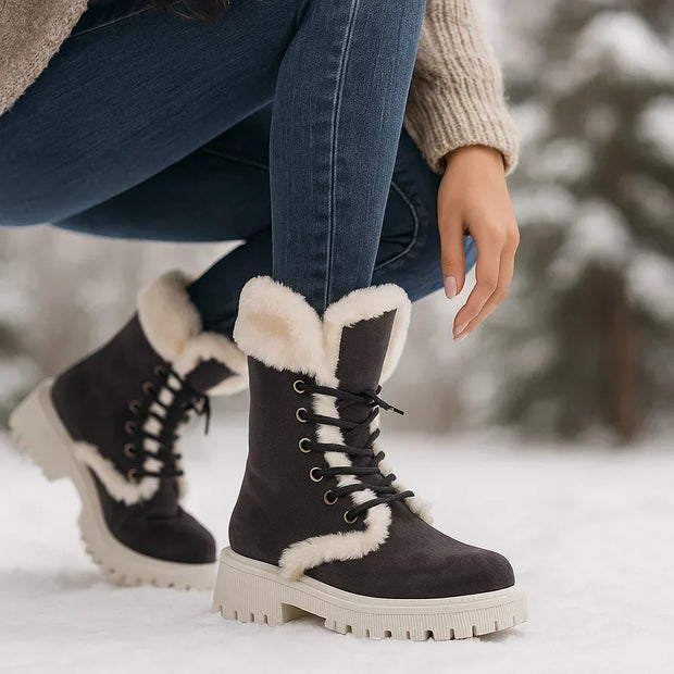 Damen Herbststiefel warm gefüttert rutschfeste Sohle - Natalia