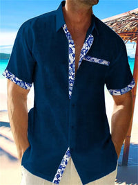 Elias - Chemise légère en lin pour hommes, perméable à l'air et élégante pour l'été
