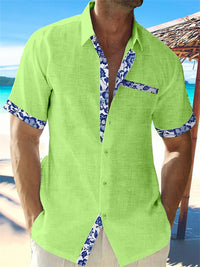 Elias - Chemise légère en lin pour hommes, perméable à l'air et élégante pour l'été