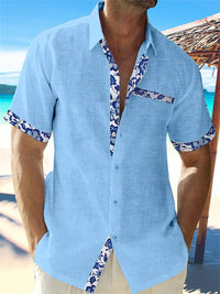 Elias - Chemise légère en lin pour hommes, perméable à l'air et élégante pour l'été