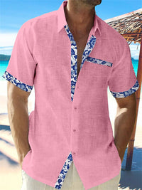 Elias - Chemise légère en lin pour hommes, perméable à l'air et élégante pour l'été