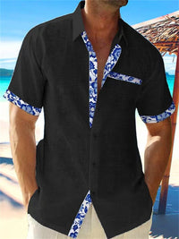 Elias - Chemise légère en lin pour hommes, perméable à l'air et élégante pour l'été