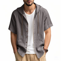 Chemise à capuche en coton pour hommes, style décontracté - Elias
