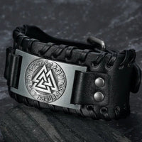 Bracelet cuir viking homme - Leif