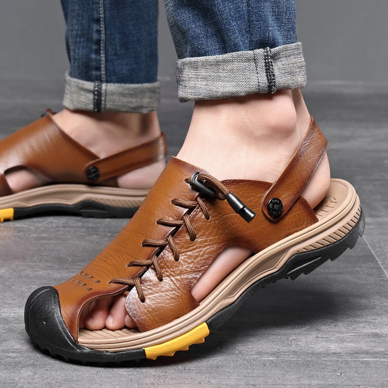 Herren-Sportsandalen aus Kunstleder im Trekking-Design - Mateo