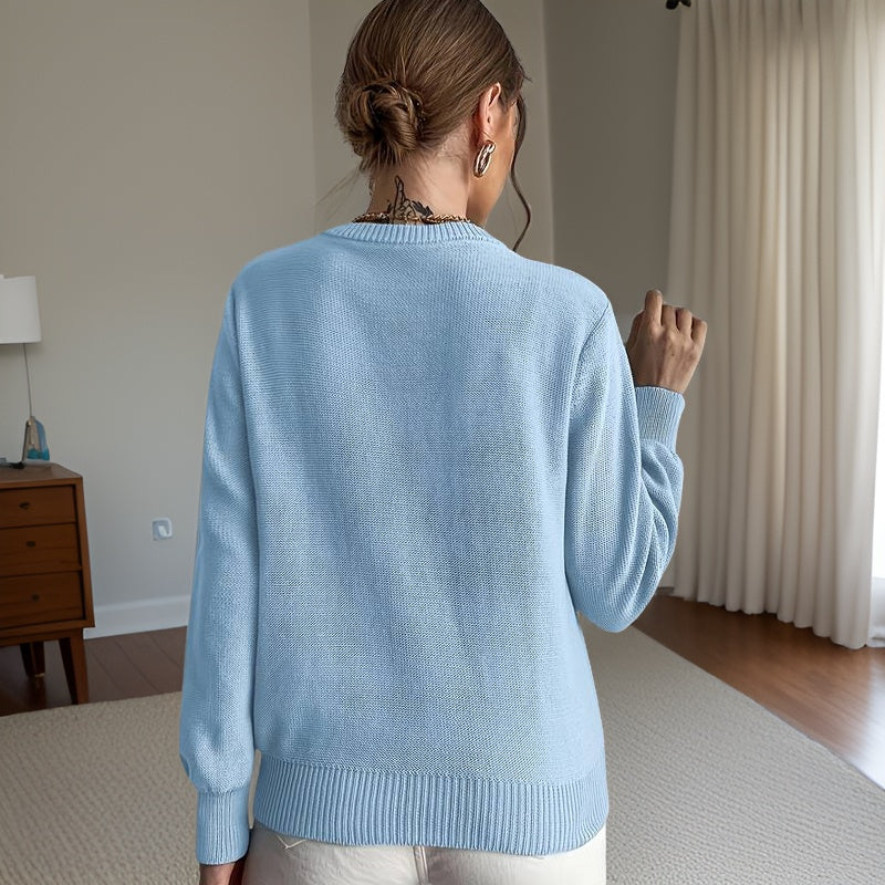 Pull en maille côtelée Crew Neck