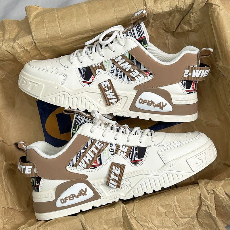 Herren-Turnschuhe mit dicken Sohlen und urbanem Grafikdesign - Axel