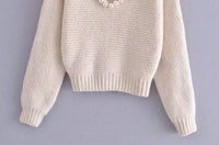 Angèle - Schicker und lässiger Pullover mit falscher Perle