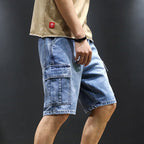 Denim-Shorts für Männer mit geraden Taschen - Tomás