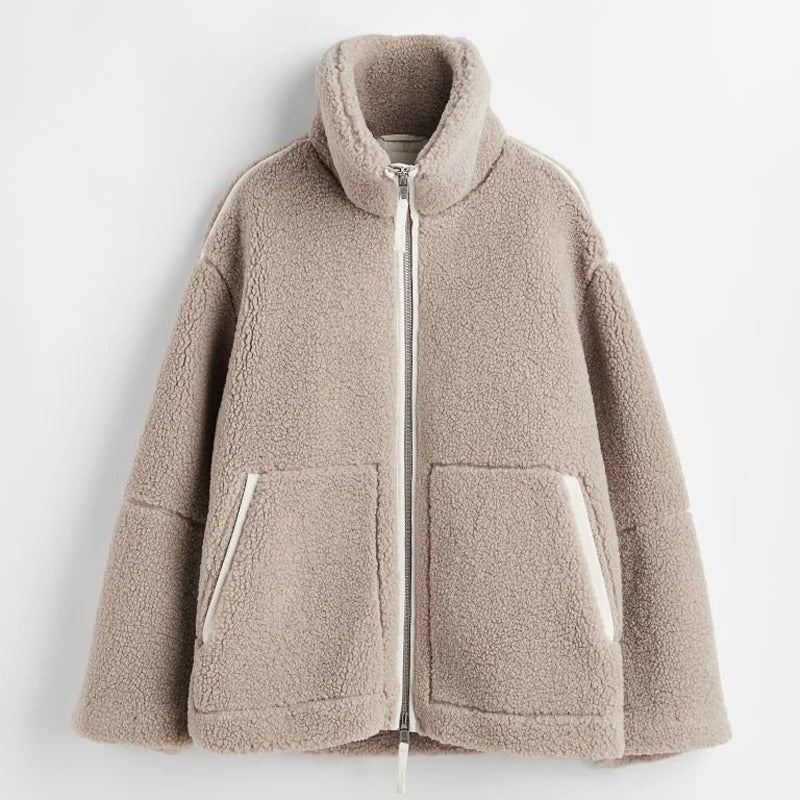 Damen-Fleecejacke mit Umlegekragen - Alfhildr
