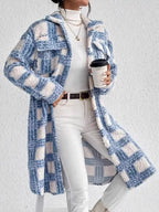 Langer Mantel mit Boule-Muster für Damen - Sereane