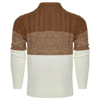 Giam - Langärmeliger, lässiger Herren-Strickpullover mit Farbblöcken