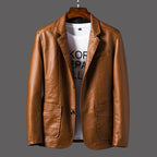 Herrenjacke mit Glattledereffekt - Maël