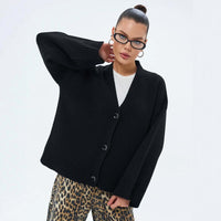 Damen Strickjacke, lockere Passform, Grobstrick - Uveris
