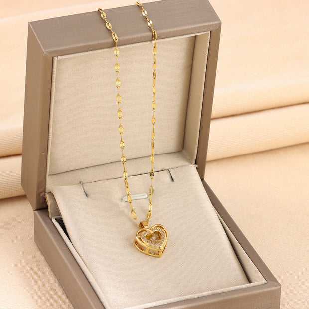 Collier double cœur femme - Liora