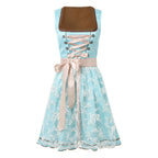 Damen Blau Oktoberfest Dirndl Kleid - Theresia