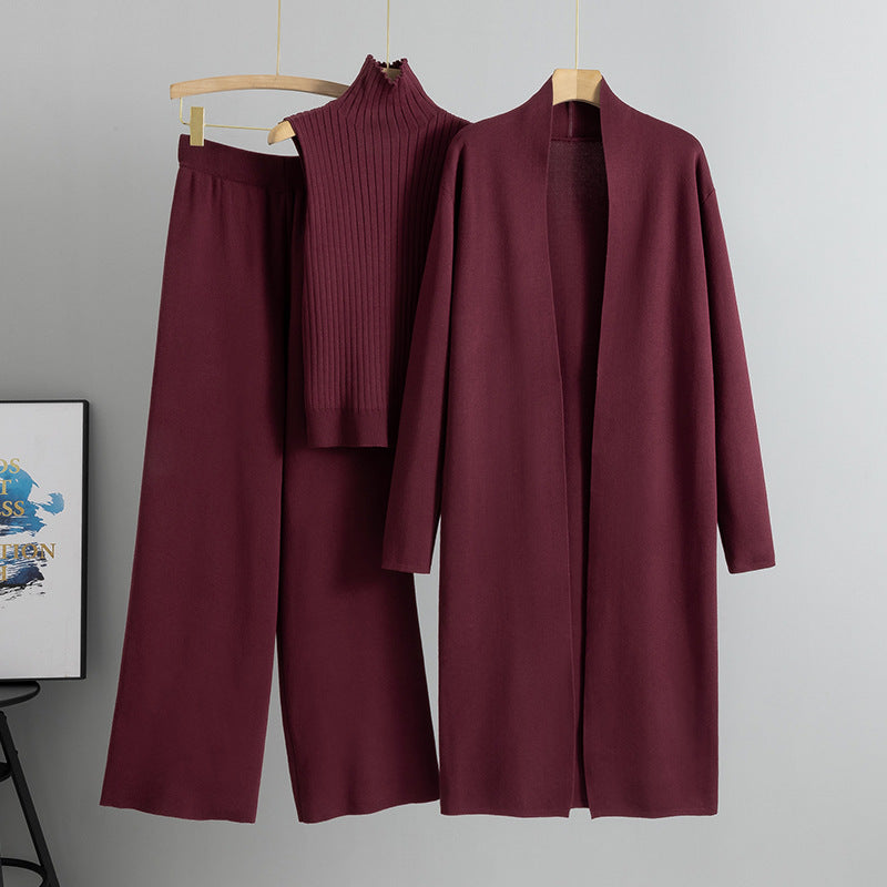 Dreiteiliges Winter-Strickset - Isolde