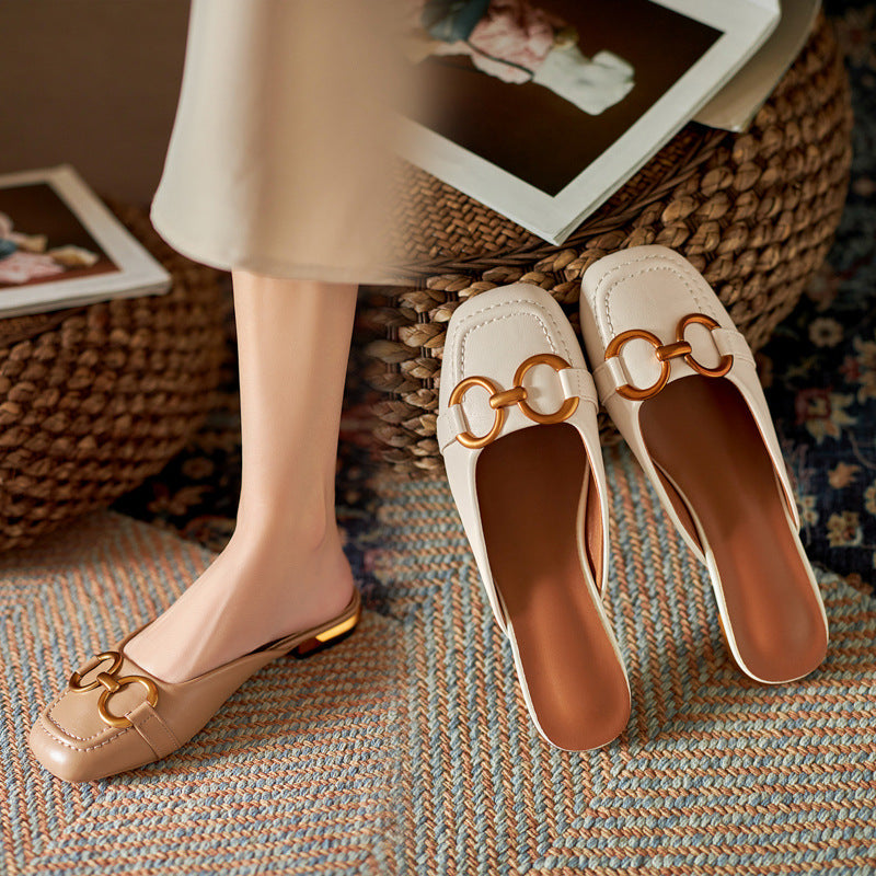 Damen-Slipper mit Metallbeschlägen - Odalys