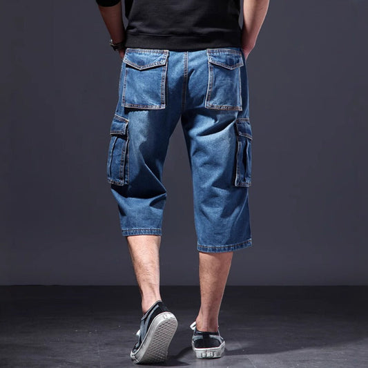 Herren-Denim-Shorts im Cargo-Stil mit mehreren Taschen - Damien