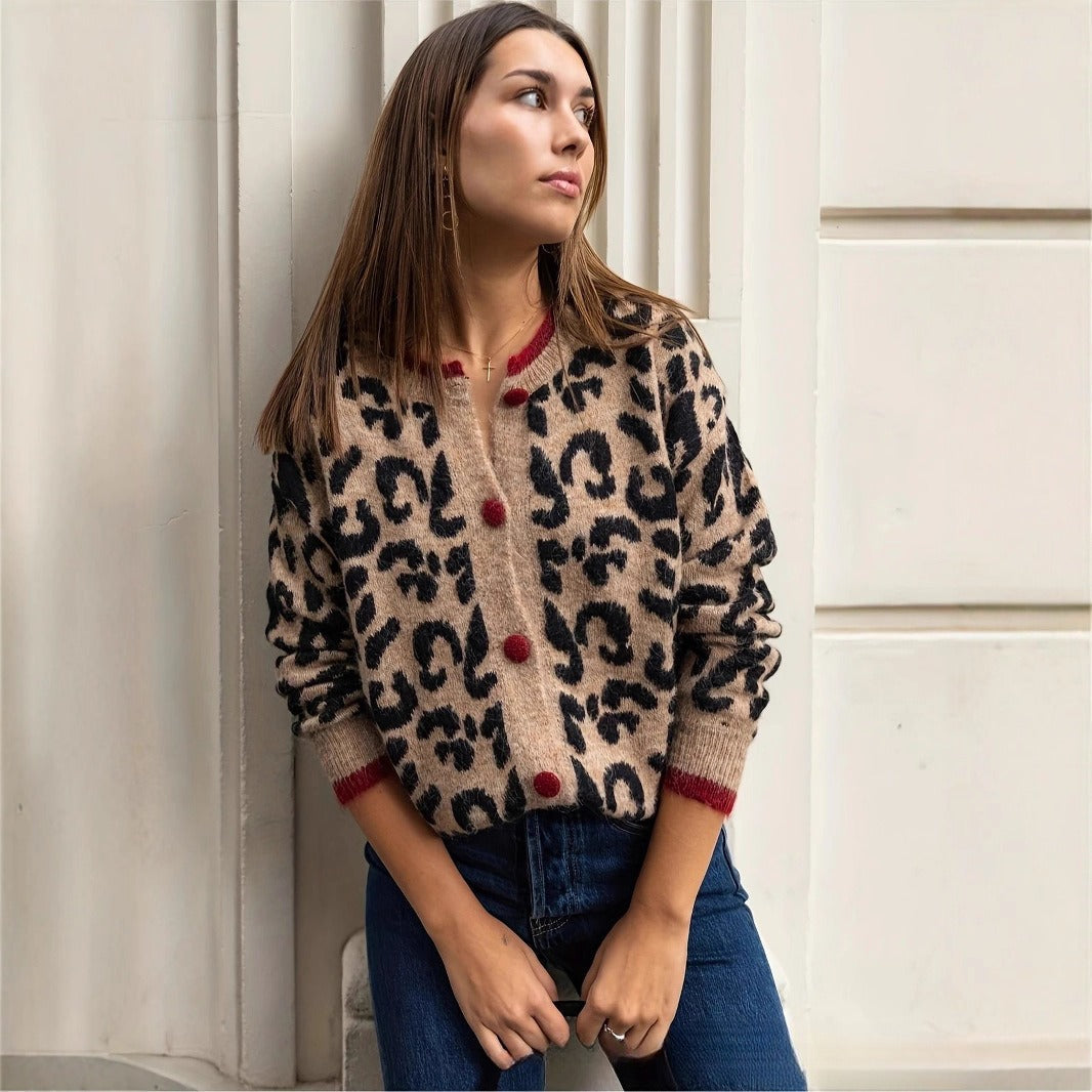 Bedruckte Strickjacke für Frauen - Maelen