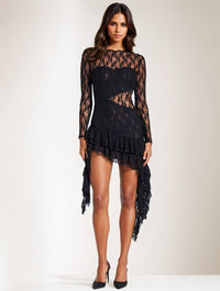 Vale Mini-robe en dentelle à volants