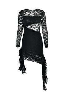 Vale Mini-robe en dentelle à volants