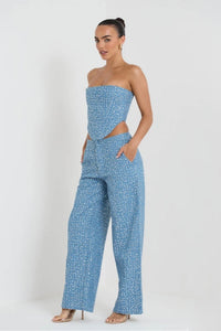 Ensemble pantalon denim à paillettes Matilda