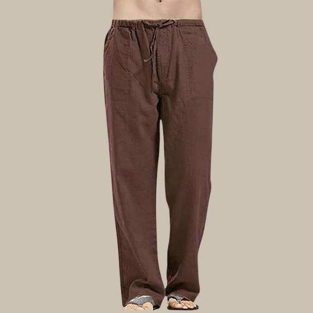 Figos - Confortable pantalon de plage en lin pour hommes