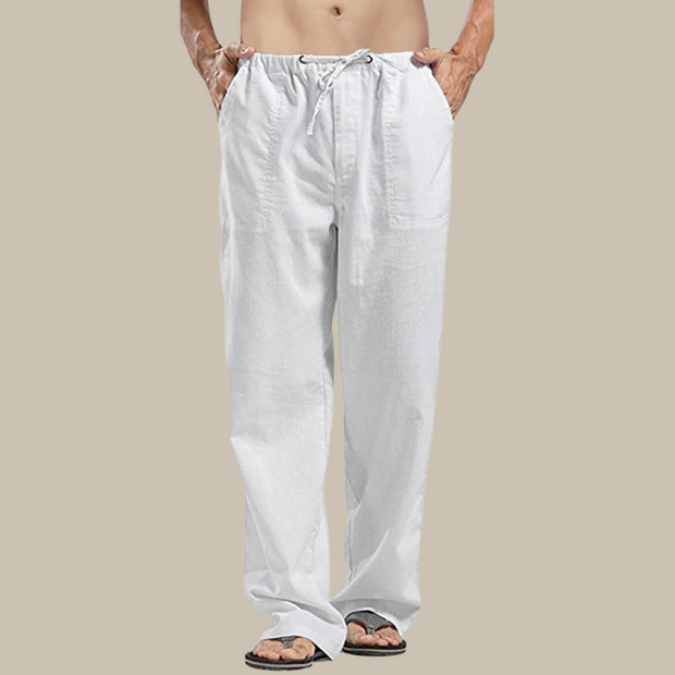 Figos - Confortable pantalon de plage en lin pour hommes