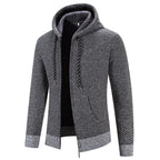 Herrenstrickjacke mit Kapuze und Innenfutter - Rynor
