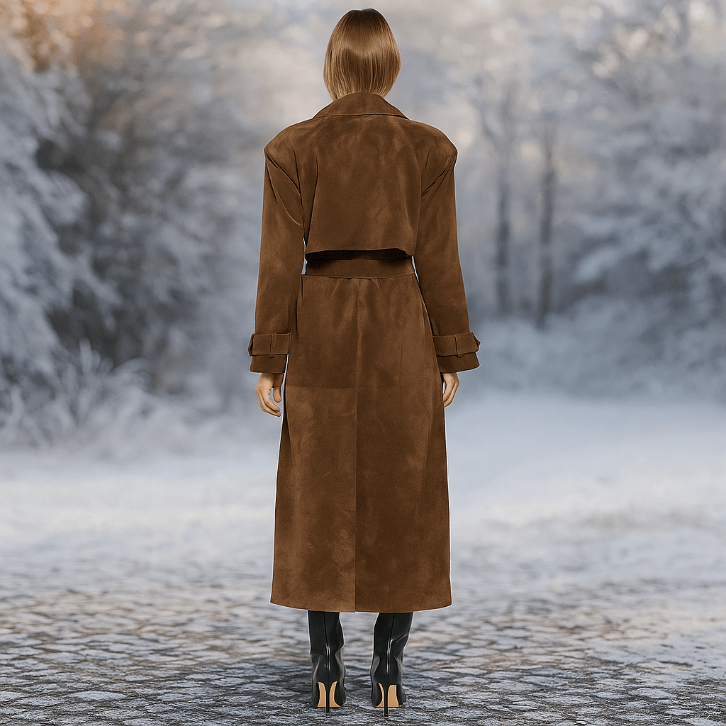 Trenchcoat für Frauen in Wildlederoptik - Isola