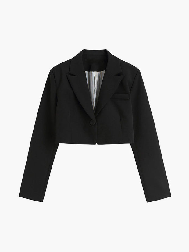 Blazer court pour femme, coupe tailleur - Selina