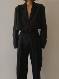 Blazer court pour femme, coupe tailleur - Selina