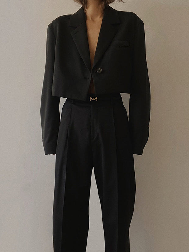 Blazer court pour femme, coupe tailleur - Selina