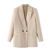 Blazer croisé pour femme, coupe droite, revers en pointe - Greta