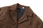 Blazer in Wildlederoptik für Damen mit Knöpfen – Sarah