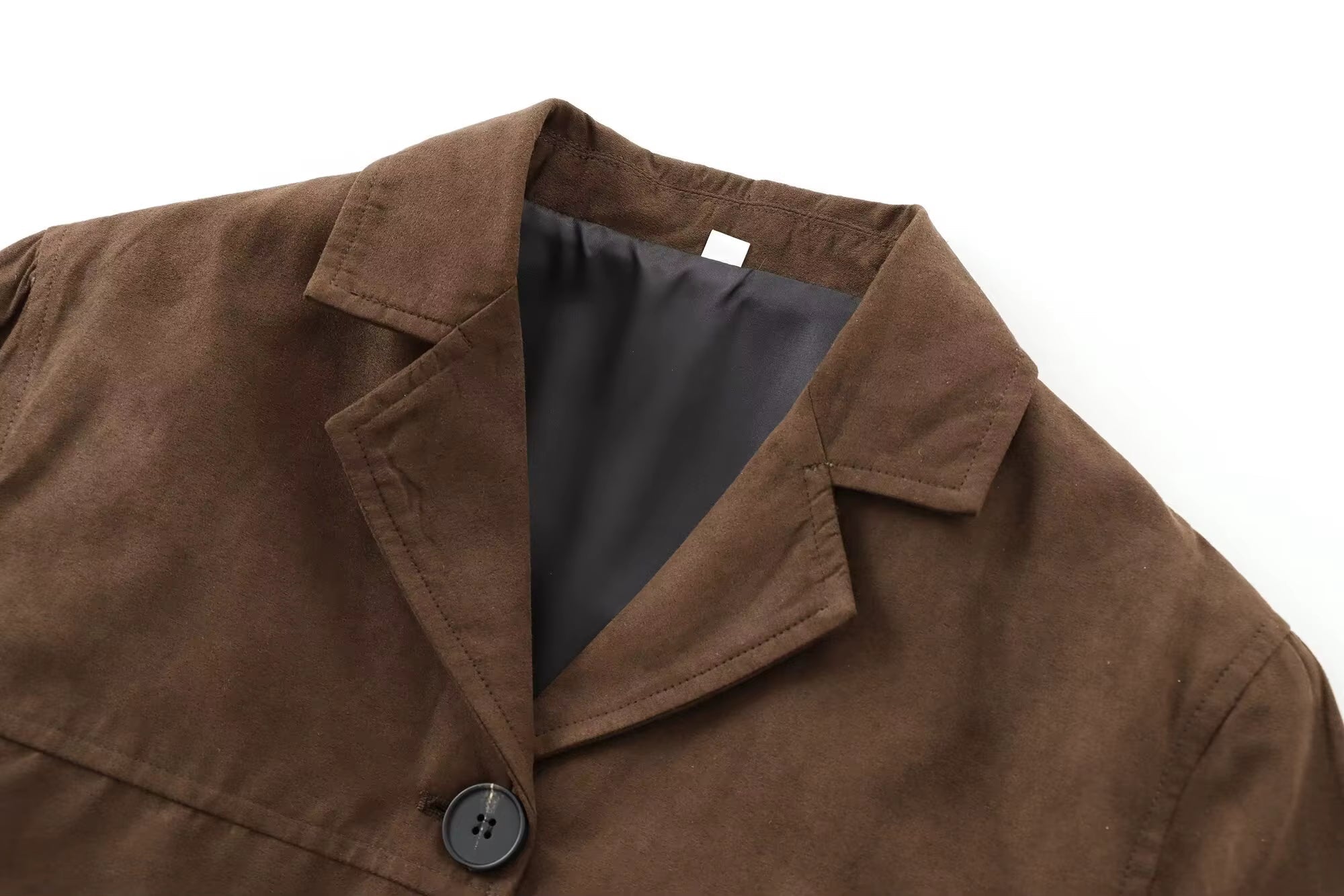 Blazer in Wildlederoptik für Damen mit Knöpfen – Sarah