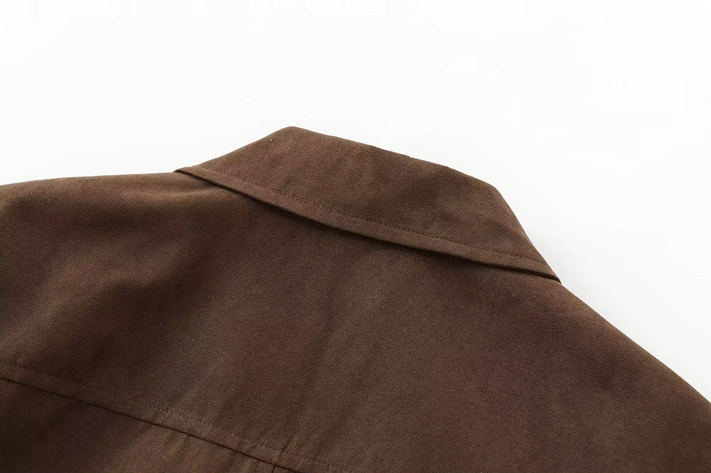 Blazer in Wildlederoptik für Damen mit Knöpfen – Sarah