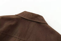 Blazer effet daim pour femme avec boutons - Sarah