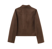 Blazer effet daim pour femme avec boutons - Sarah