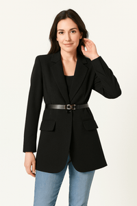 Blazer cintré pour femme avec une ceinture classique et élégante - Mila